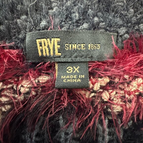 Frye Women's Multicolor Long Sleeve Crew Neck Sweater Size 3X - Picture 5 of 7